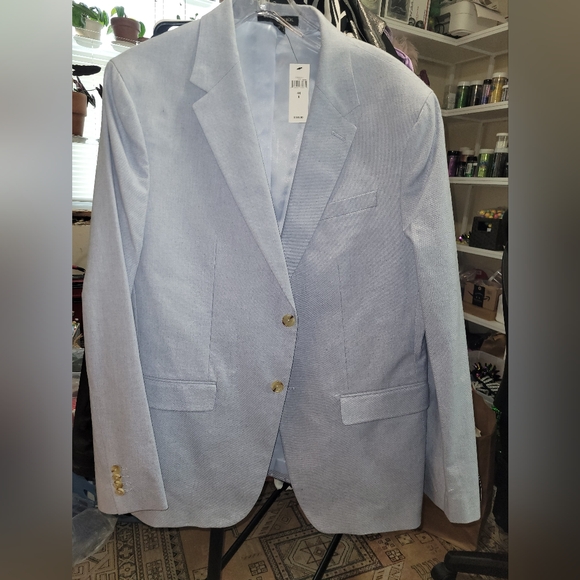 Banana Republic Light Blue Two-Button Men's Blazer